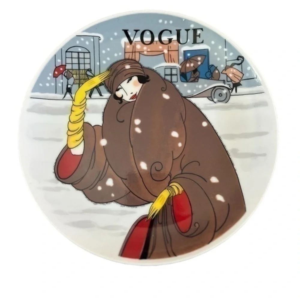 Seymour Mann Vogue Covers Vintage 1977 Art Deco Fashion Plate Jewelry Tray